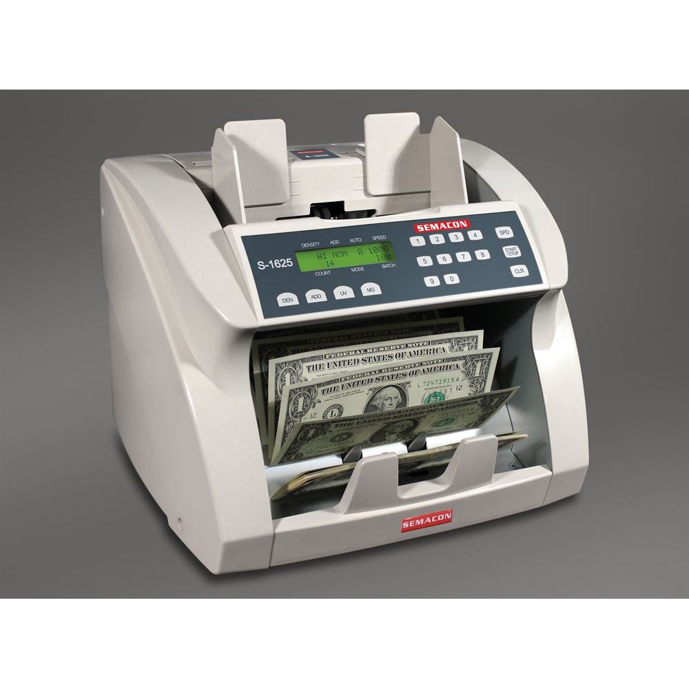 Semacon Series S-1600 V Value Currency Counter S-1625 V UV & MG Counterfeit Protection