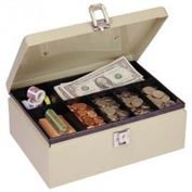 Cash Box/Locking Latch Removable 7 compartment tray